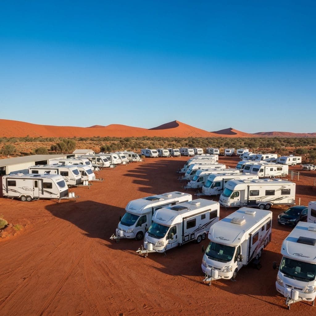 Desert Caravans yard in Geraldton