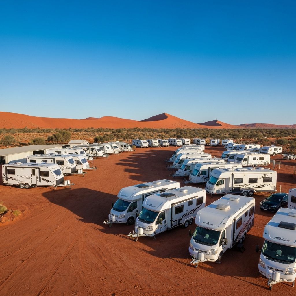Desert Caravans yard in Geraldton